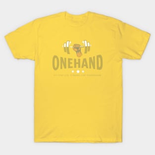 one hand fitness work, outdoor workout T-Shirt